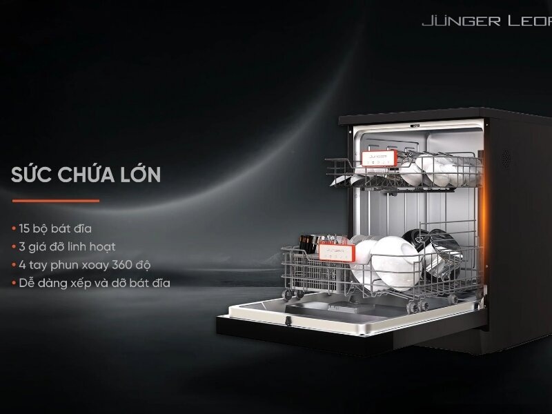 Máy rửa bát 15 bộ Junger Leopard DWJ-183-VG