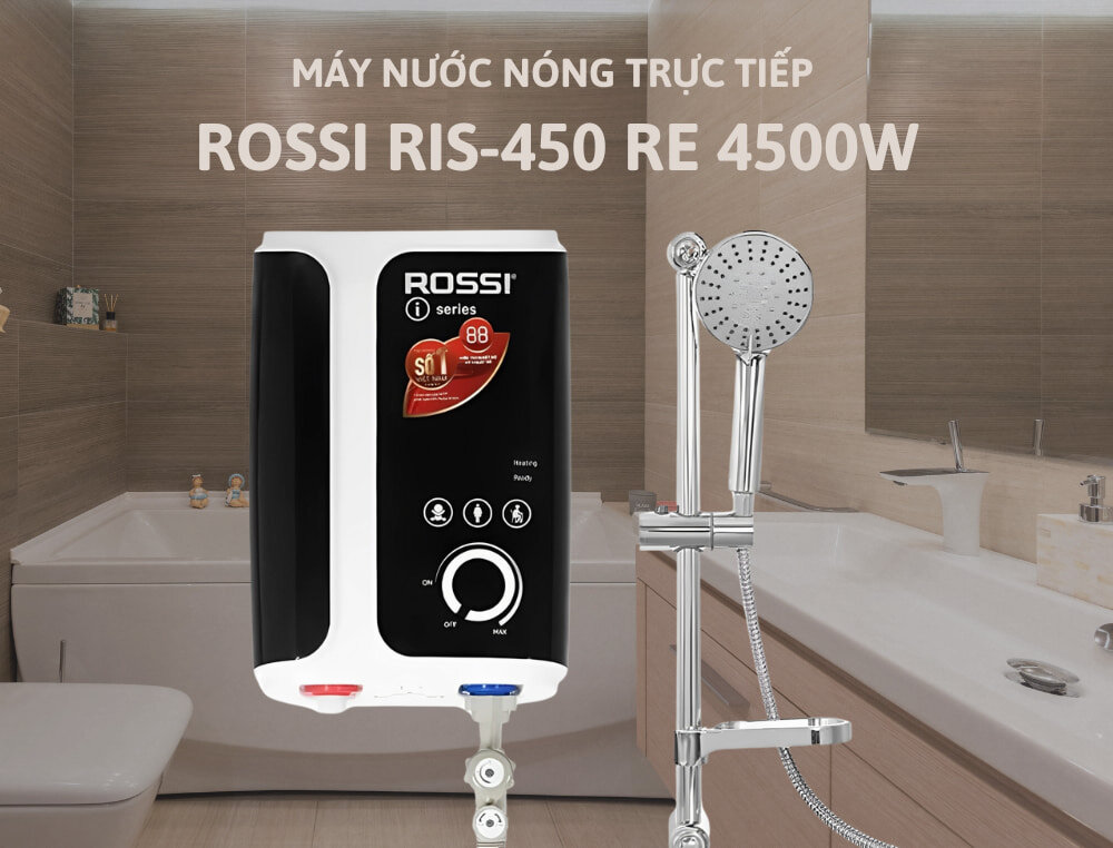 Thiết kế máy nước nóng trực tiếp Rossi RIS-450 RE 4500W