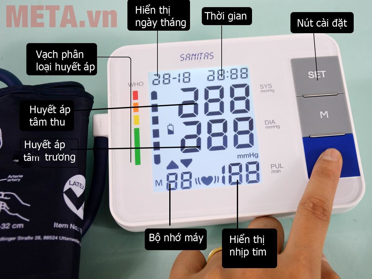Máy đo huyết áp bắp tay Sanitas SBM38