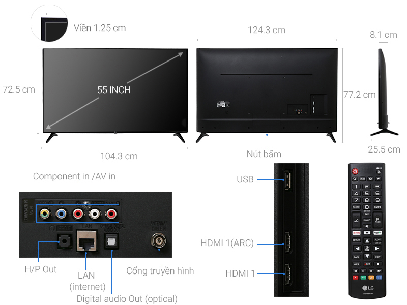 Smart Tivi LG 55 inch 55LJ550T Smart Tivi LG 55 inch 55LJ550T