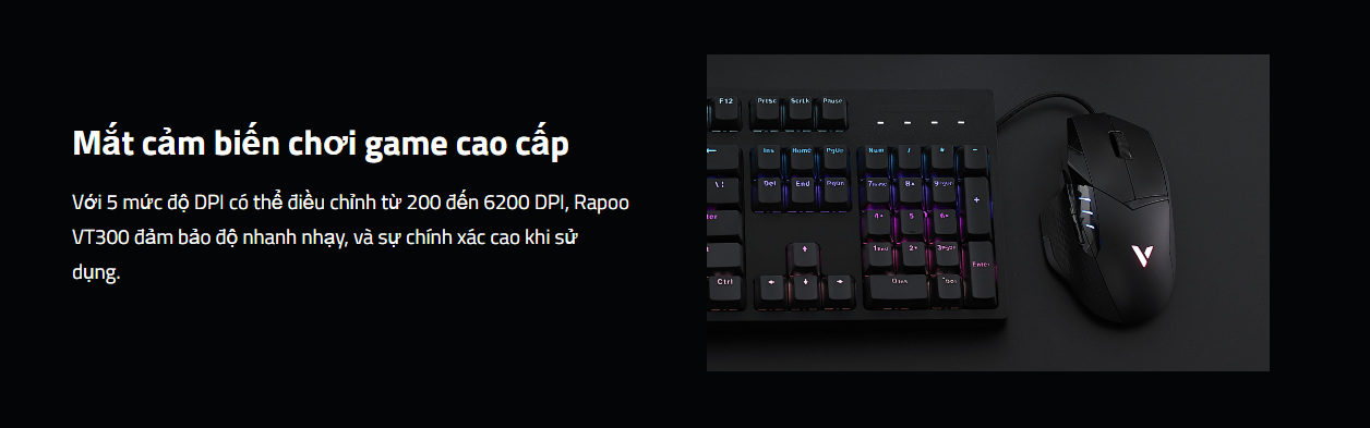 Chuột Gaming có dây Rapoo VT300 3