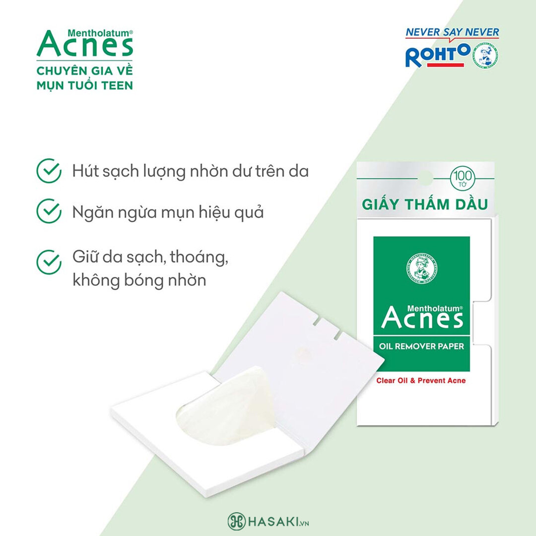 Giấy Thấm Dầu Acnes Kiểm Soát Nhờn, Ngừa Mụn 