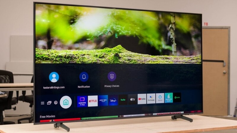Smart tivi Samsung 55 inch 4K UA55AU8000 thiết kế