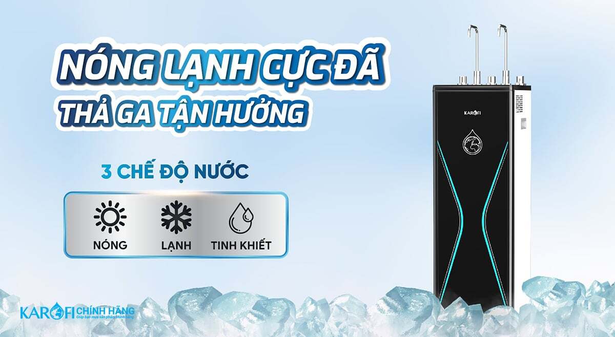 Karofi KAD-D528 có chức năng lọc nước, tạo nước nóng và nước lạnh Karofi KAD-D528 có chức năng lọc nước, tạo nước nóng và nước lạnh