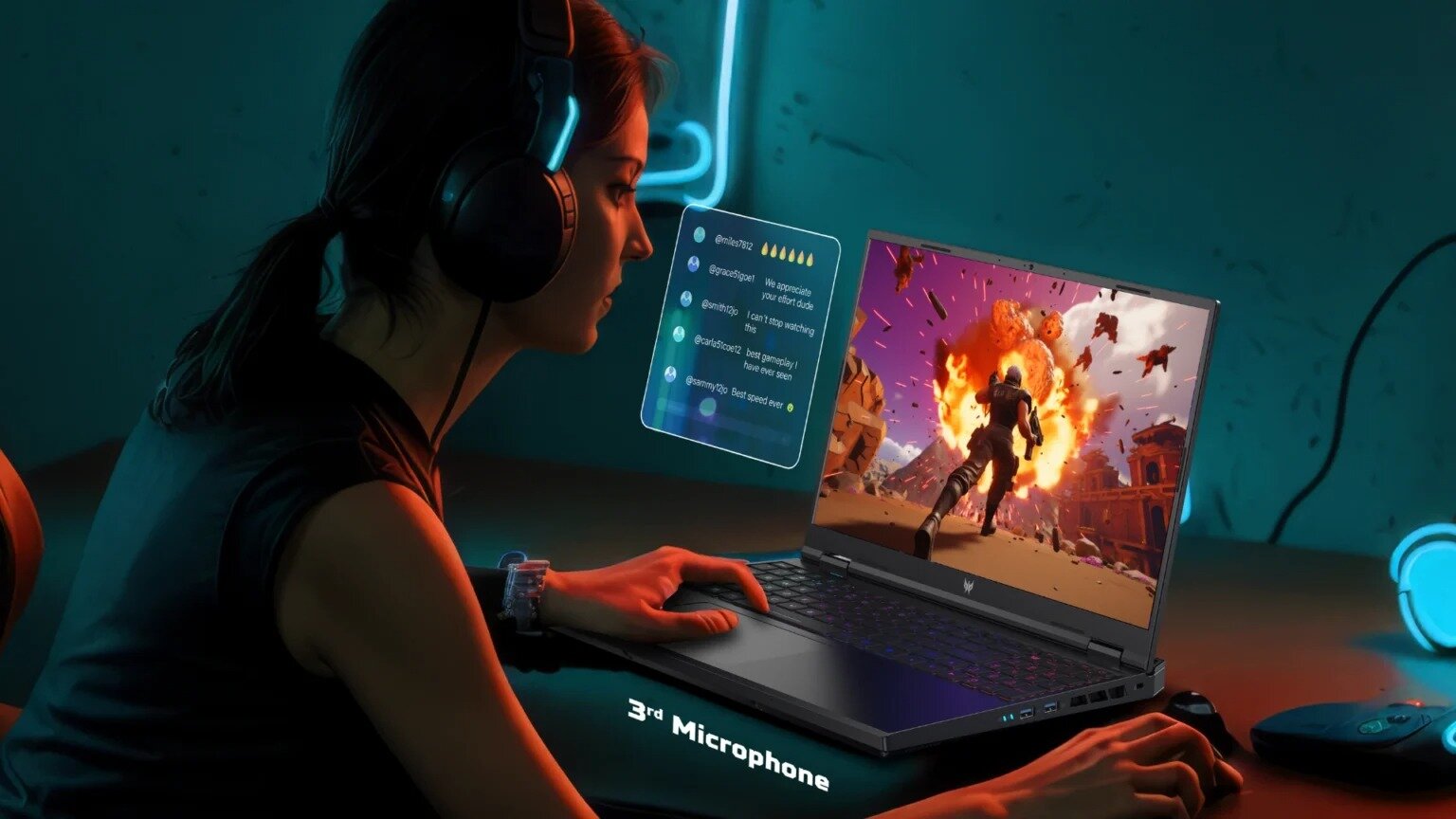 Laptop Predator Helios Neo PHN16-71-74QR (NH.QLVSV.002) (i7-13700HX; 16GB RAM/512GB SSD/RTX4070 8GB/16 inch FHD+ 165Hz/Win11/Đen)