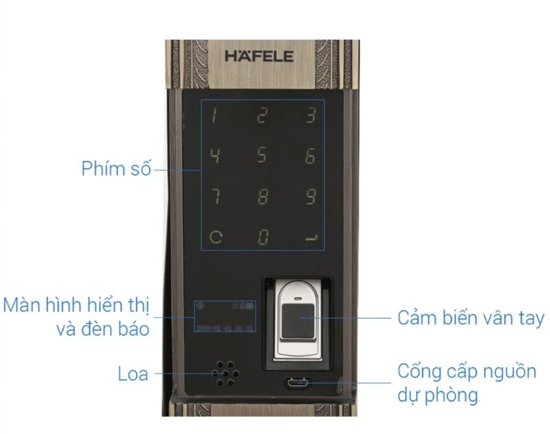 Khóa vân tay Hafele EL10K 912.05.31