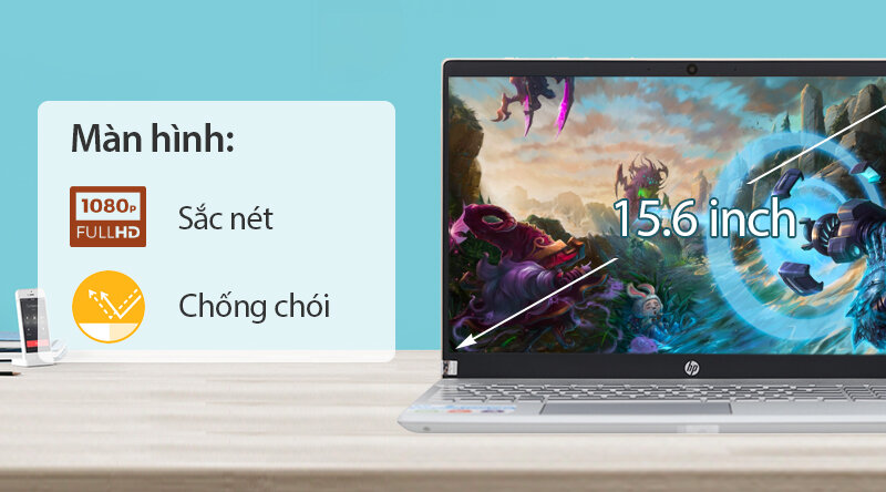 Laptop HP Pavilion 15-cs2120TX 8AG58PA (Grey)