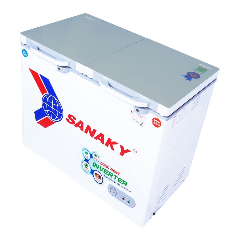 Tủ đông Sanaky inverter 2 ngăn 250 lít VH-2599W4K