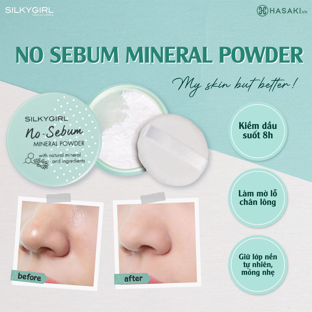 Phấn Phủ Khoáng Silkygirl No-Sebum Mineral Powder