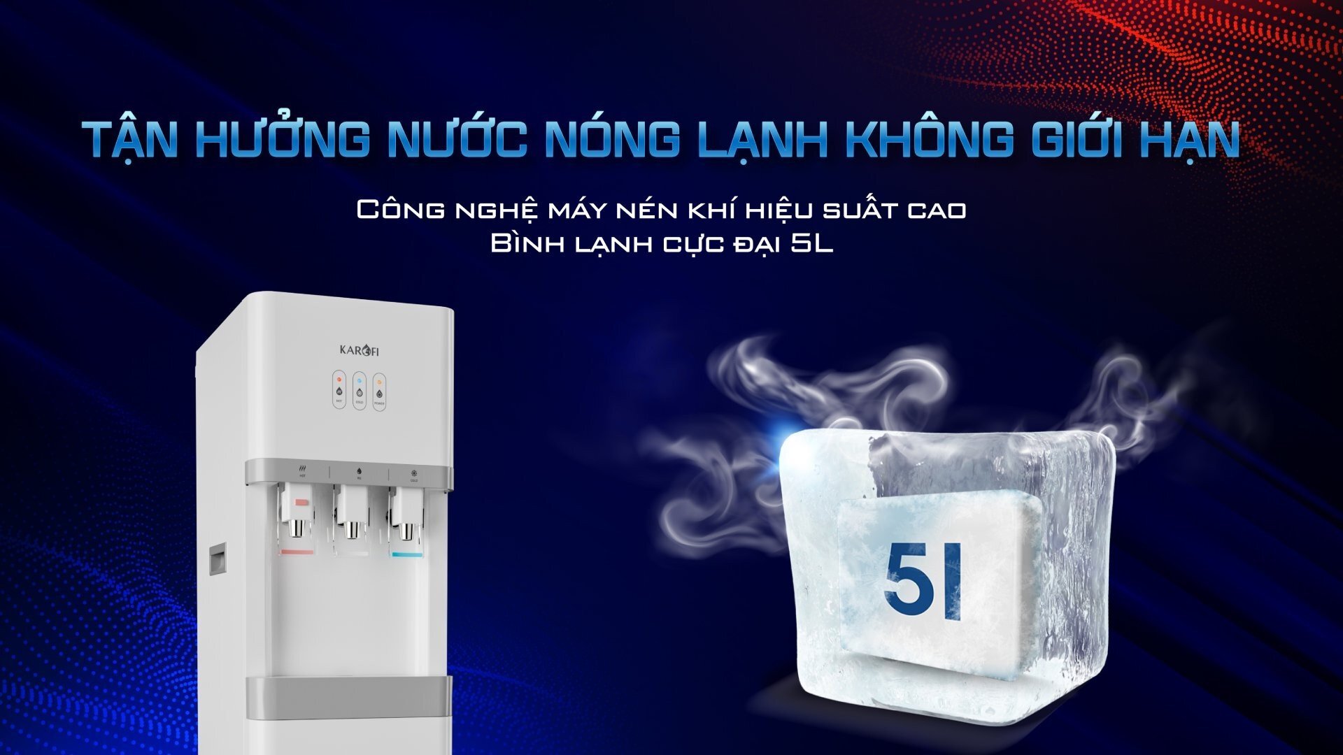 Máy lọc nước Karrofi HCV208RO làm lạnh nước bằng Block