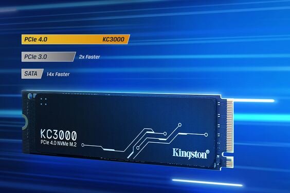 Ổ cứng SSD Kingston KC3000 512GB NVMe PCIe Gen 4.0 ( KC3000S/512G ) 2'