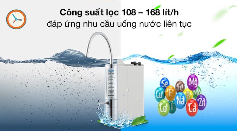 Máy lọc nước Ion kiềm Panasonic TK AB50 công suất lọc nước lớn