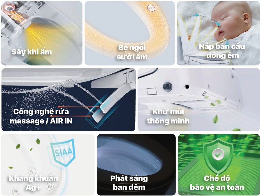 Nắp rửa điện tử CAESAR TAF710H (TAF710H-PW)