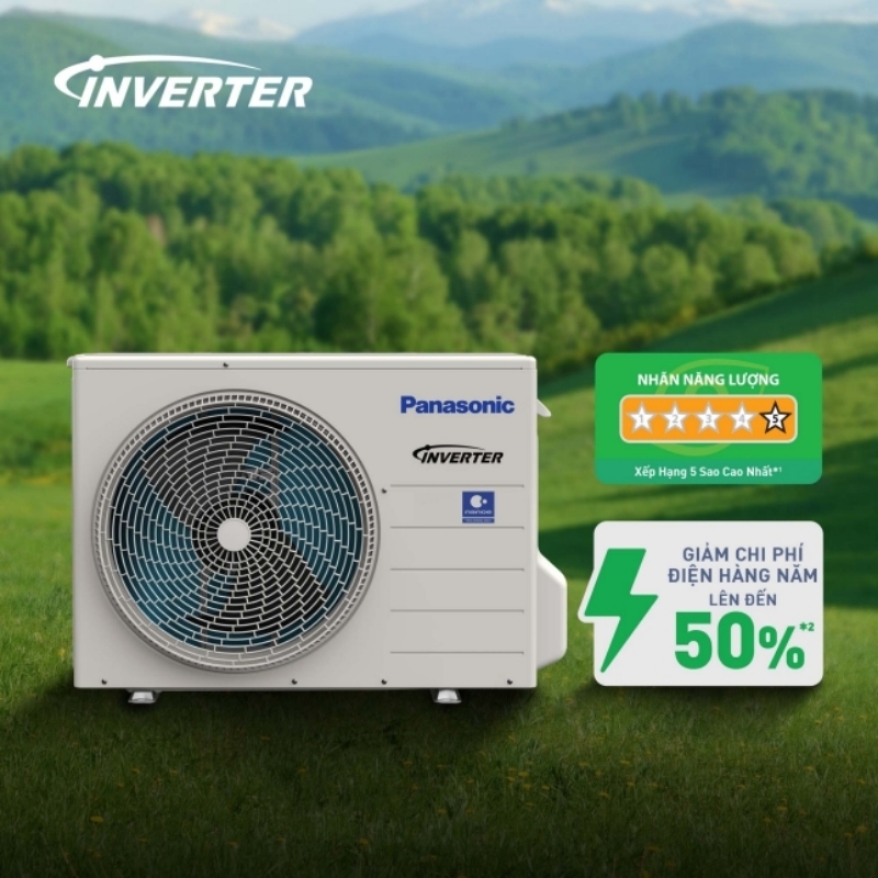 Điều hòa Panasonic Inverter 9000BTU 1 chiều RU9CKH-8D
