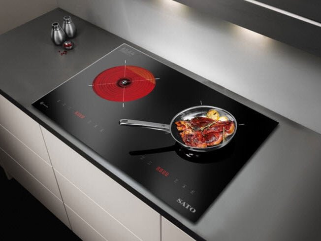 bếp đôi điện từ hồng ngoại SATO