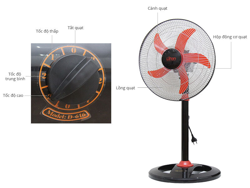 Quạt đứng Lifan Đ 616 XI Quạt đứng Lifan Đ 616 XI