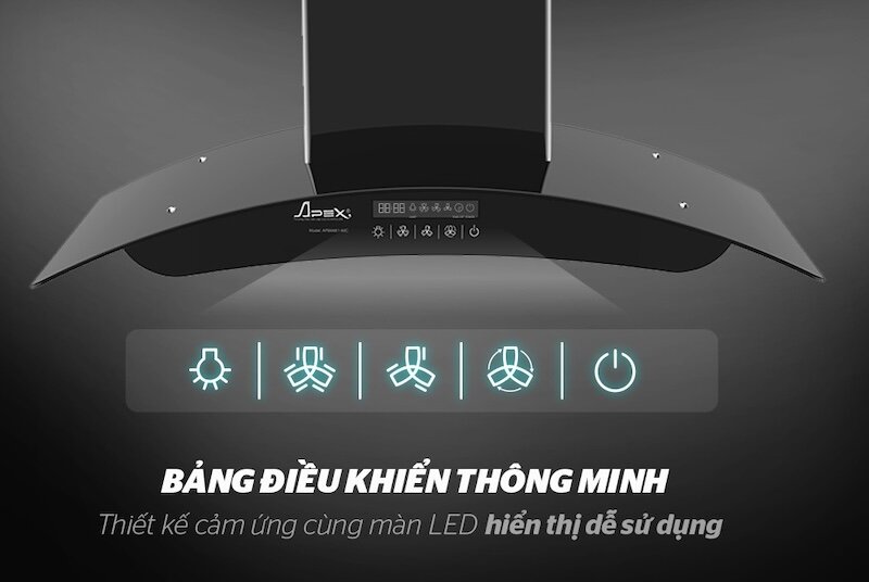 Máy hút mùi Sunhouse Apex APB6681 cung cấp 2 tốc độ hút