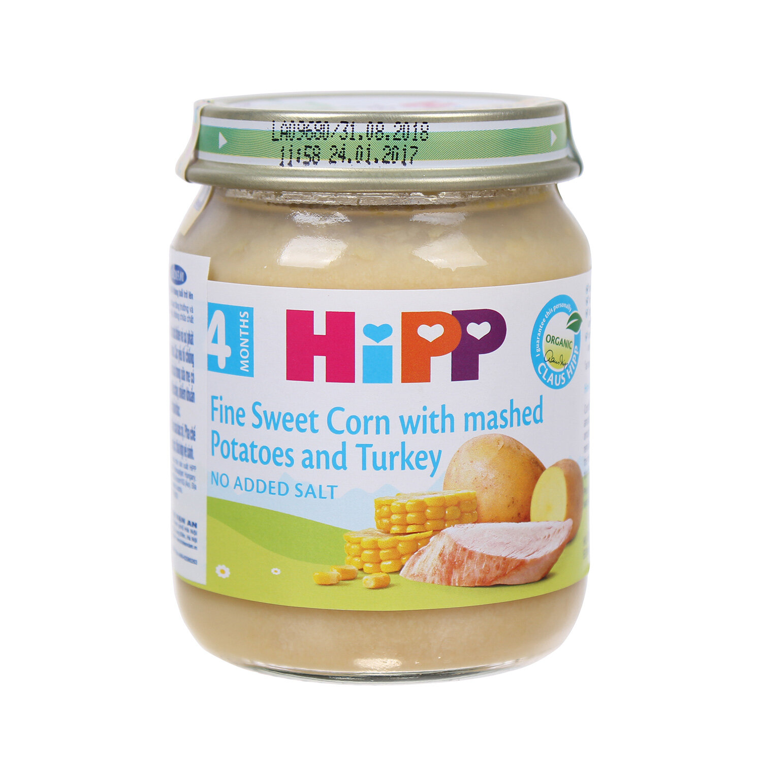 Dinh dưỡng đóng lọ HiPP vị bắp, khoai tây và gà tây 6203  Dinh dưỡng đóng lọ HiPP vị bắp, khoai tây và gà tây 6203