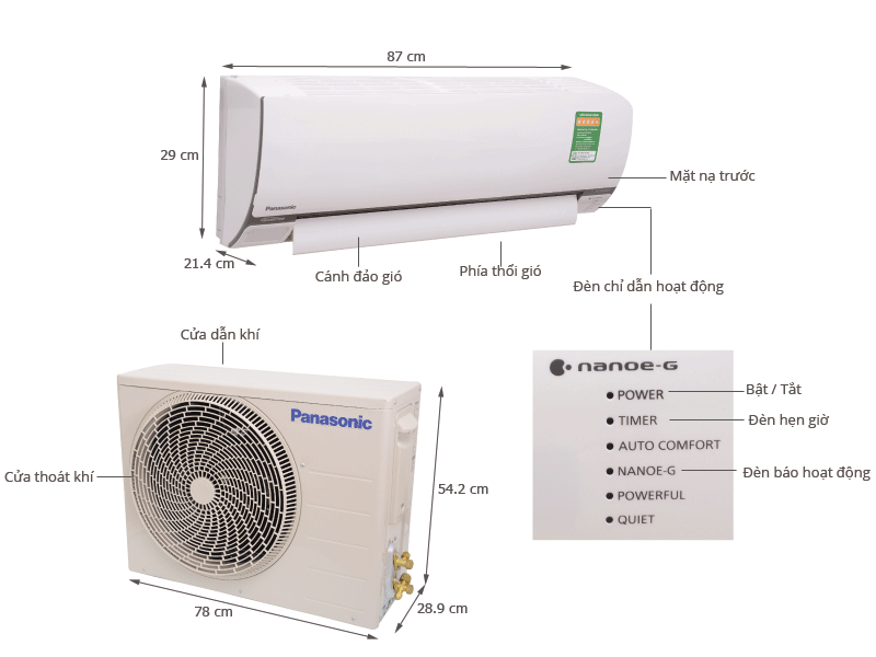 Máy lạnh Panasonic CU/CS-TS12QKH-8 1.5 Hp Máy lạnh Panasonic CU/CS-TS12QKH-8 1.5 Hp