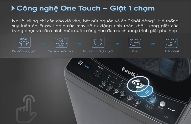 Máy giặt Funiki 10.5kg T6105ABG 3 máy giặt funiki