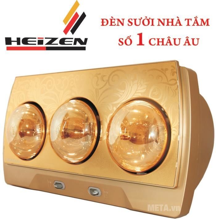 Đèn sưởi nhà tắm Heizen 3 bóng HE-3B (Gold) Đèn sưởi nhà tắm Heizen 3 bóng HE-3B (Gold)