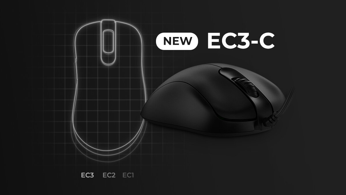 Giới thiệu Chuột Zowie BenQ EC3-C (USB/Ergonomic/3200DPI/1000Hz/3360)