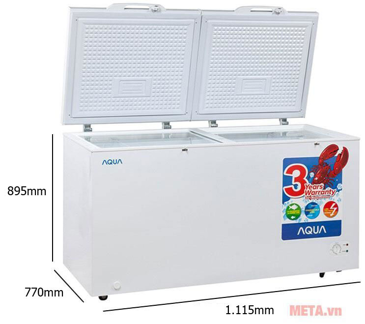 Tủ đông mát Aqua AQF-R490 2 ngăn