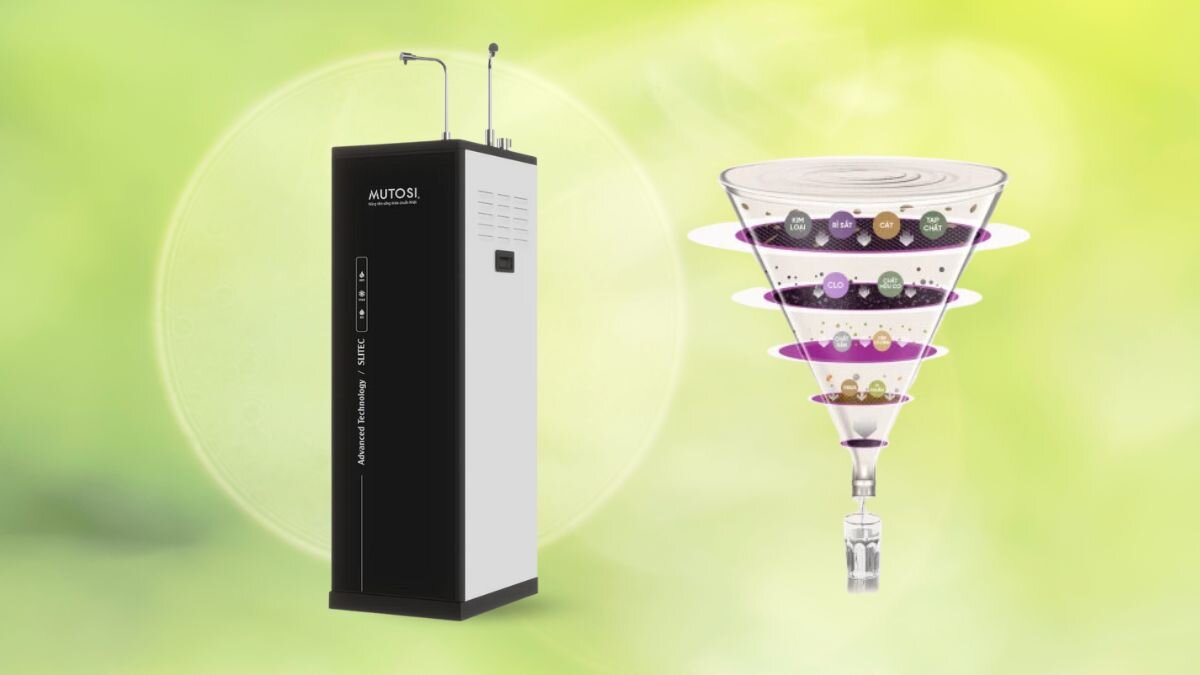 Mutosi MP-360D giúp lọc nước sạch khuẩn