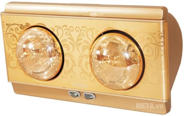 Đèn sưởi nhà tắm Heizen 2 bóng HE-2B (gold)