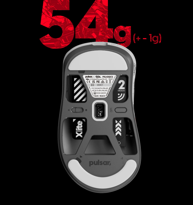 Chuột Gaming không dây Pulsar Xlite v4 Quiccs Edition Medium-LTD 1,500 7