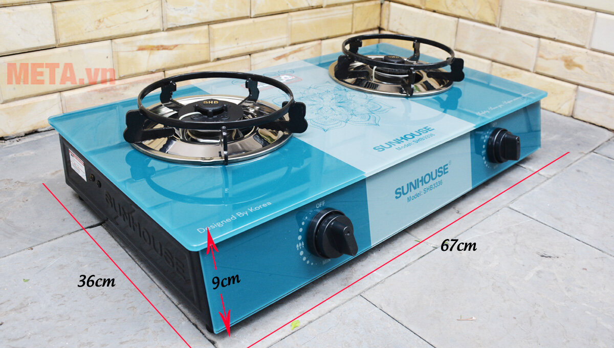 Bếp gas dương kính cao cấp Sunhouse SHB3336 Bếp gas dương kính cao cấp Sunhouse SHB3336