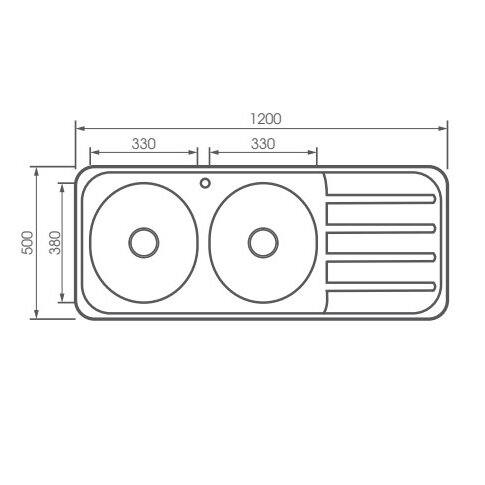 Bản vẽ kỹ thuật bồn rửa chén inox ATMOR AT-A19