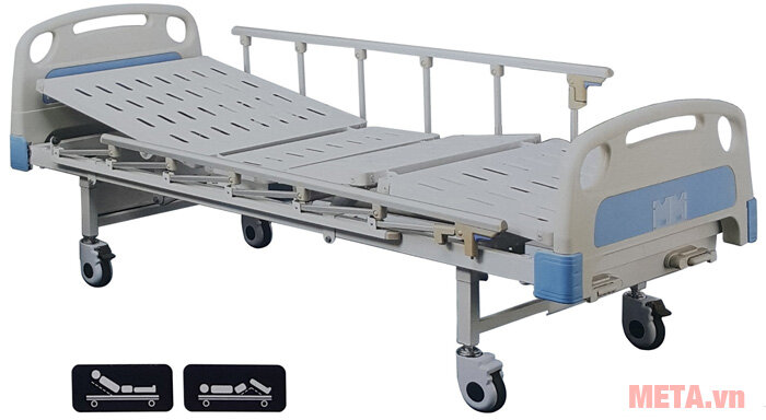 Giường bệnh nhân 2 tay quay Lucass GB-2 Giường bệnh nhân 2 tay quay Lucass GB-2