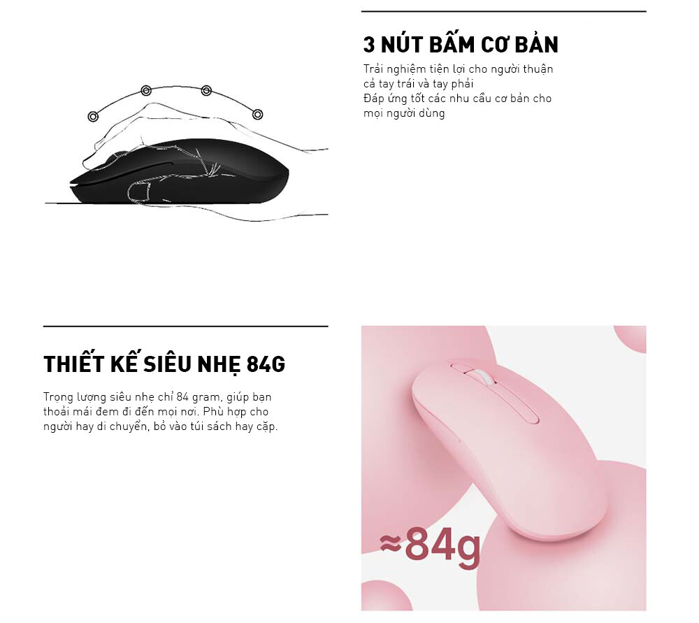 Chuột không dây AKKO MonsGeek D1 (Wireless 2.4Ghz)