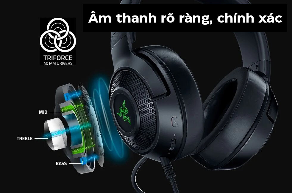 Tai nghe Razer Kraken V3 X USB_RZ04-03750100-R3M1