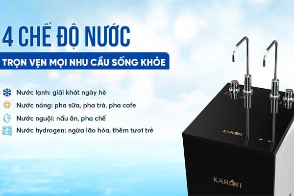 Máy lọc nước nóng lạnh RO Karofi 10 lõi KHY-TN86
