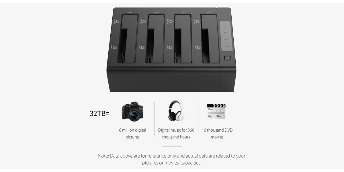 Docking ổ cứng 2.5''+3.5'' Orico 6648US3-C SSD HDD Sata 3 USB 3.0-1