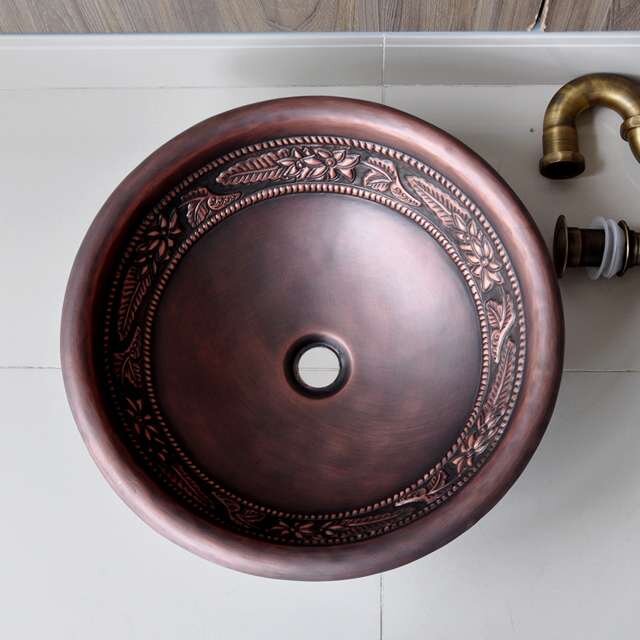 Chậu rửa lavabo bằng đồng Kanly RSC304