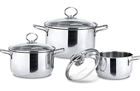 Bộ nồi inox đa lớp Sunhouse SH777 Bộ nồi inox đa lớp Sunhouse SH777