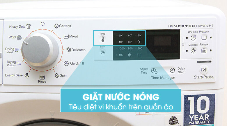 Máy giặt sấy Electrolux Inverter 8 kg EWW12842 Máy giặt sấy Electrolux Inverter 8 kg EWW12842