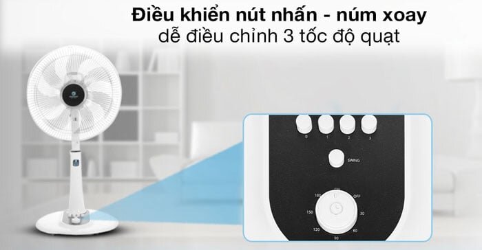 Quạt đứng FAH-010 của thương hiệu Hawonkoo có bảng điều khiển sử dụng dễ dàng Quạt đứng FAH-010 của thương hiệu Hawonkoo có bảng điều khiển sử dụng dễ dàng