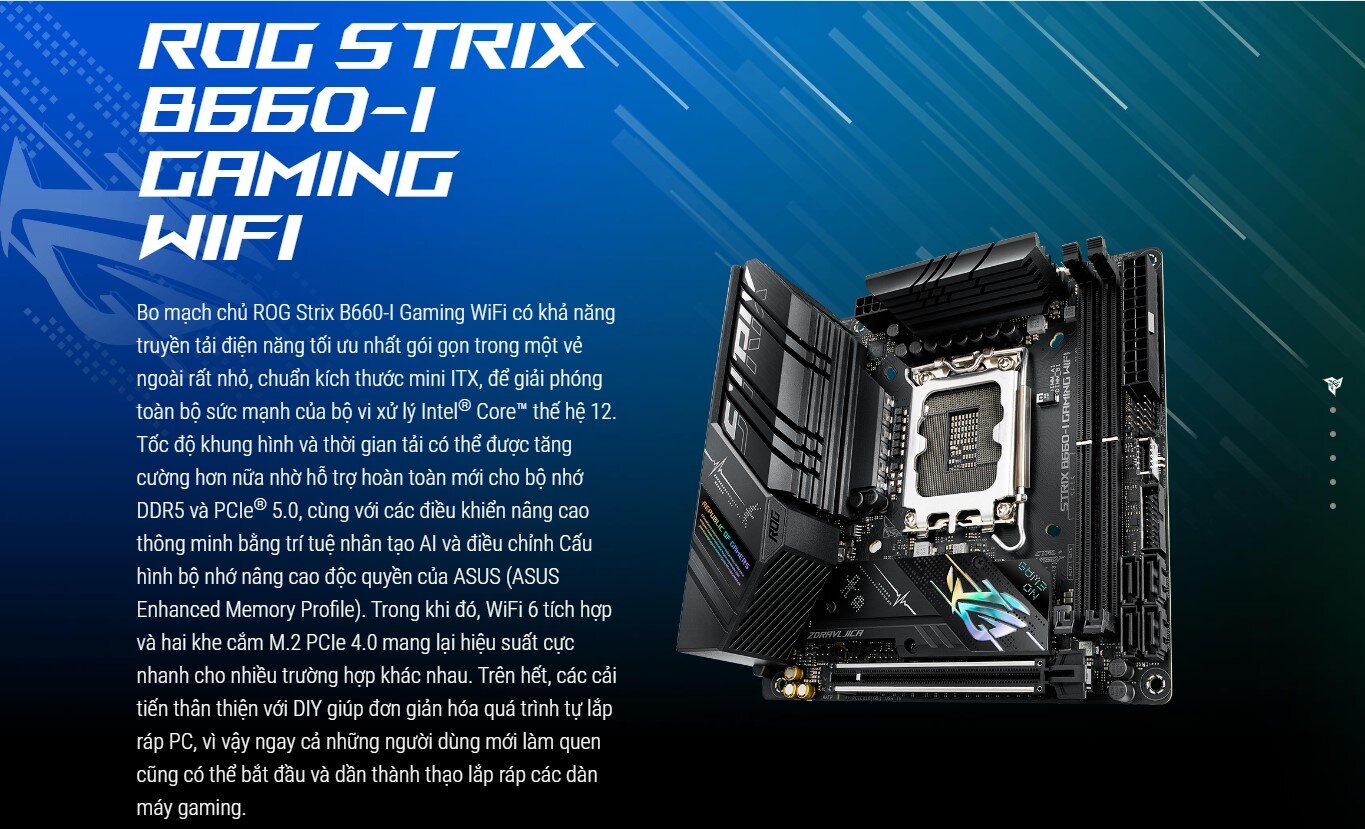 Mainboard Asus ROG STRIX B660-I GAMING WIFI