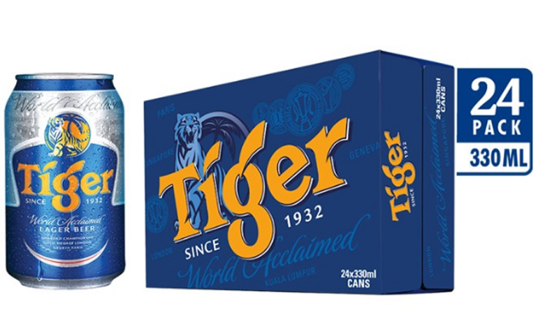 Giá bia Tiger thùng bao nhiêu tiền?