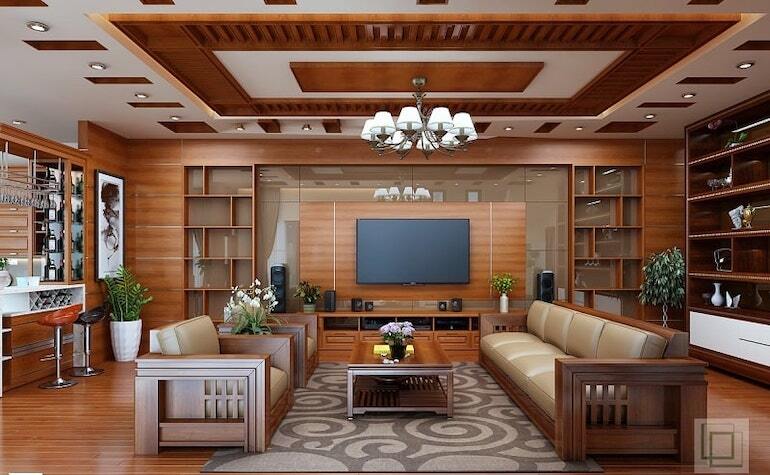 Lựa chọn nội thất gỗ theo phong cách hiện đại bằng kiểu dáng 