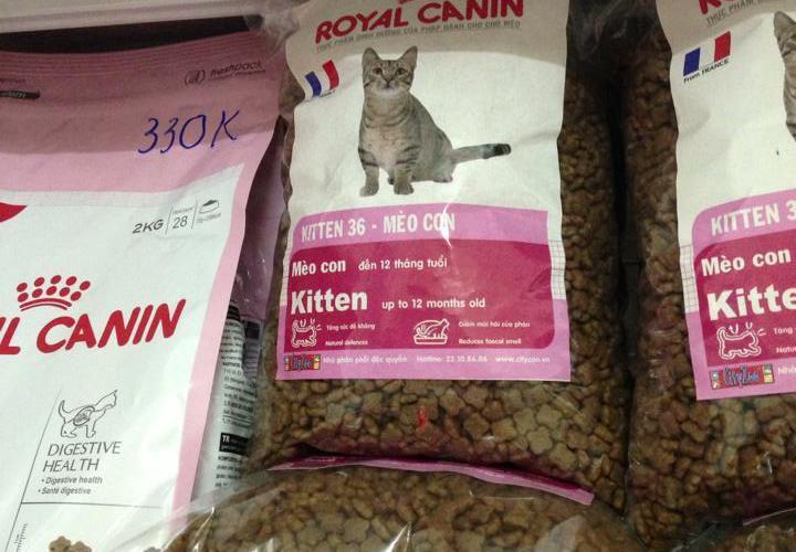 Một số sản phẩm thức ăn cho mèo của thương hiệu Royal Canin
