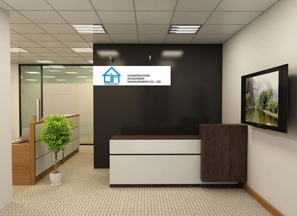 quầy lễ tân văn phòng