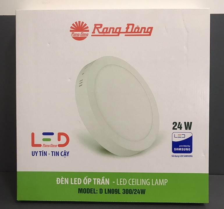 Đèn ốp trần hình vuông rạng đông 24W