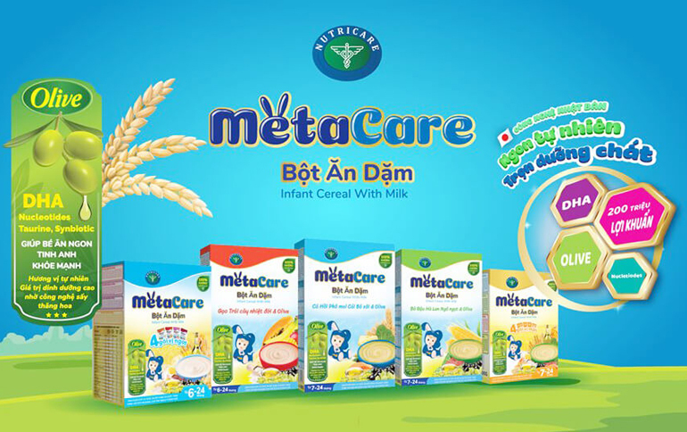 Bột ăn dặm Metacare có những vị nào?