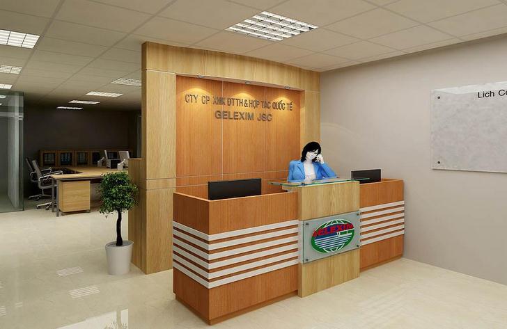 quầy lễ tân văn phòng