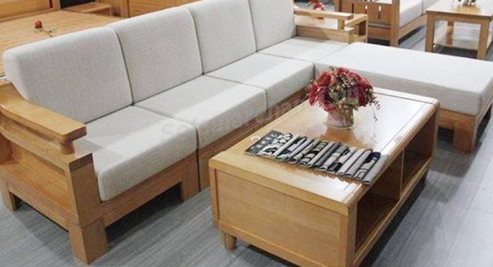 sofa gỗ sồi